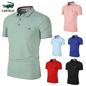 CARTELO 2024 Spring/Summer New Embroidered Polo Collar Sweatwicking and Quick Drying Polo Shirt