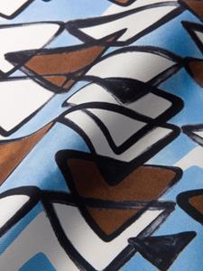 Prada geometric-print scarf - Bruin