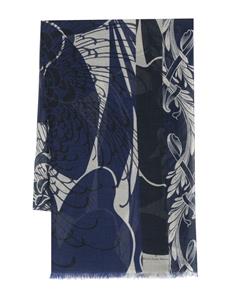 Pierre-Louis Mascia Sjaal met bloemenprint - Blauw