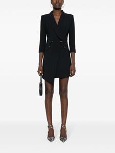 Elisabetta Franchi asymmetric crepe mini dress - Zwart