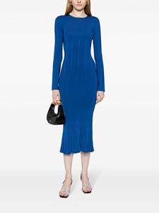 Galvan London Midi-jurk met ruches - Blauw
