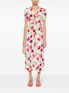 DVF Diane von Furstenberg Clark midi-jurk met bloemenprint - Beige