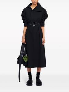 Jil Sander Midi-jurk met ceintuur - Zwart