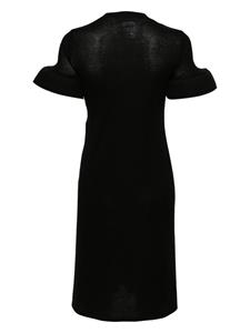 Melitta Baumeister Midi-jurk met lange mouwen - Zwart