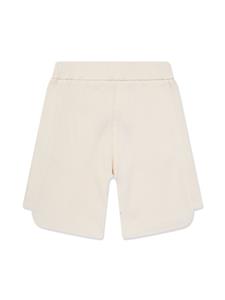 Emporio Armani Kids logo-embroidered ribbed shorts - Beige