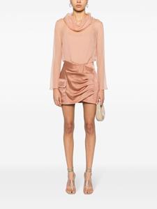Alberta Ferretti satin mini skirt - Roze