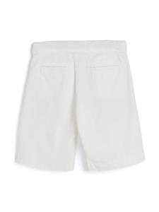 Brunello Cucinelli Kids Geplooide bermuda shorts - Wit