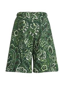 ETRO KIDS paisley-print Bermuda shorts - Groen
