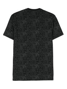 Emporio Armani Katoenen T-shirt met logoprint - Zwart