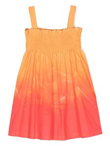 Lapin House Katoenen jurk met ombré-effect - Oranje