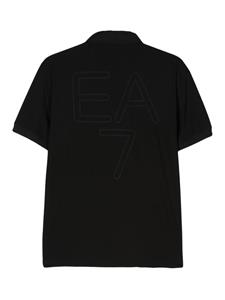 Ea7 Emporio Armani Poloshirt met logo-applicatie - Zwart