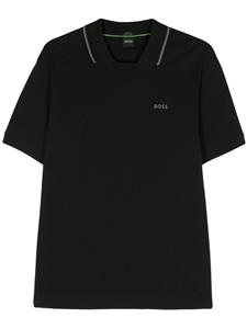 BOSS Katoenen poloshirt met logo - Zwart