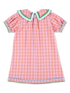 Stella McCartney Kids Geruite katoenen jurk - Roze