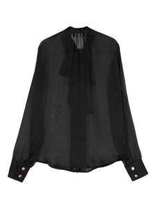 Hebe Studio Zijden blouse - Zwart