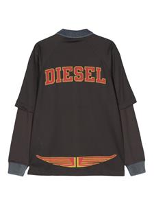 Diesel Poloshirt met logoprint - Grijs