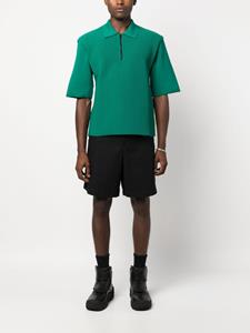 Amomento Poloshirt met halve rits - GREEN