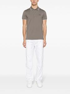 Zegna Piqué poloshirt met gestreepte afwerking - Beige