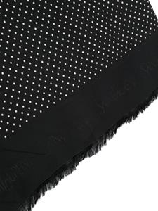 Saint Laurent Twill sjaal met stippen - Zwart