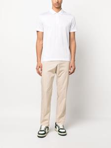 Canali Gebreid poloshirt - Wit