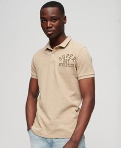 Superdry APPLIQUE CLASSIC FIT POLO Tan Brown Fleck Marl  