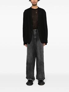 Maison Mihara Yasuhiro wide-leg linen trousers - Zwart