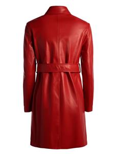Bally belted nappa-leather coat - Rood