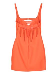 Mugler Mini-jurk met korset stijl - Oranje