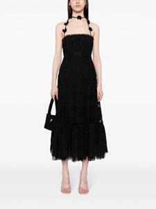 Alexis Midi-jurk met halternek - Zwart