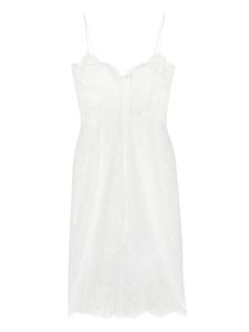 Ermanno Scervino Midi-jurk met bloemenkant - Wit