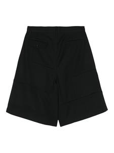 Comme Des Garçons Shirt Wollen geplooide bermuda shorts - Zwart