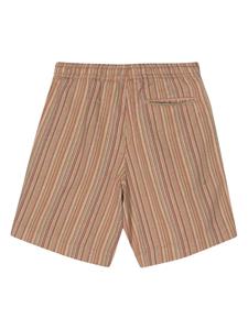 YMC Gestreepte shorts - Bruin