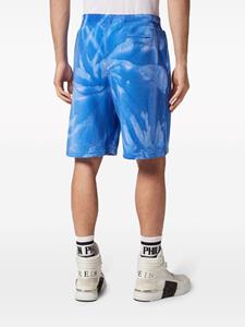 Philipp Plein Shorts met tie-dye print - Blauw