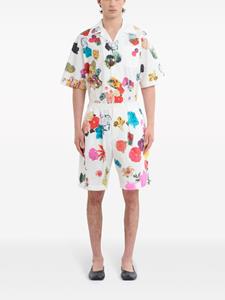 Marni Katoenen shorts met bloemenprint - Wit