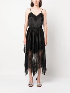 NISSA Midi-jurk met kant - Zwart