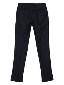 Saint Laurent pinstriped virgin-wool trousers - Blauw