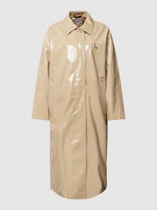 Calvin Klein Jeans Lange jas met labelprint, model 'OVERSIZED COATED COAT'