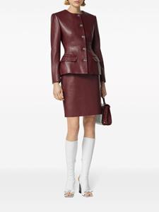 Versace logo-plaque leather skirt - Rood