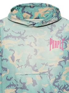 Purple Brand Hoodie met camouflageprint - Blauw