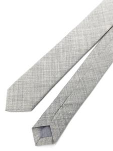 Eleventy Twill stropdas met slub textuur - Grijs