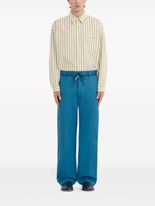 Marni Straight broek met gestrikte taille - Blauw