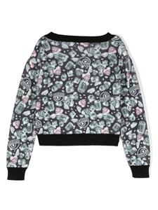 Chiara Ferragni Kids Sweater met print - Zwart