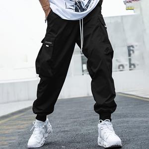 FIVE FIVE Casual Loose Fit Multi-pocket Drawstring Cargo Pants Men's Joggers for Spring and Fall Outdoor