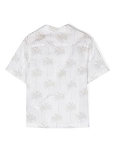 Eleventy Kids Shirt met palmboomprint - Wit