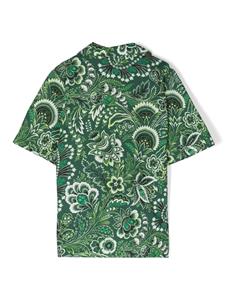 ETRO KIDS Poloshirt met borduurwerk en print - Groen