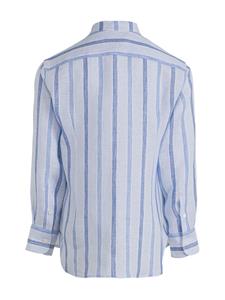 ETRO KIDS striped linen shirt - Blauw