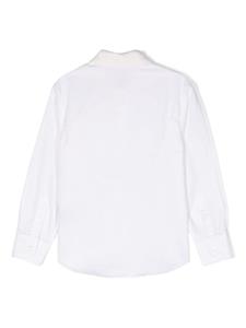 Missoni Kids Katoenen shirt met gebreide vlakken - Wit