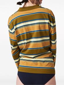 Miu Miu striped cotton polo shirt - Bruin