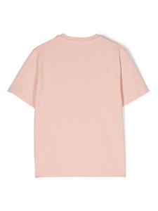 Elisabetta Franchi La Mia Bambina T-shirt met pailletten logo - Roze