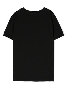 Dolce & Gabbana Kids Katoenen T-shirt met logopatch - Zwart
