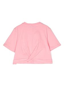 MSGM Kids T-shirt verfraaid met logo - Roze
